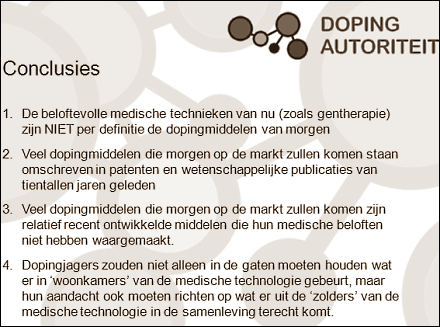 Referenties bij presentatie Dopingmiddelen van de toekomst, Nieuwegein 19-9-2014