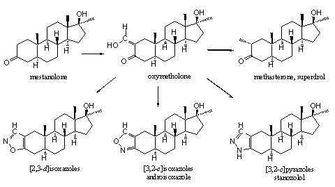Oxymetholone chemical formula