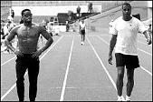 Ato Boldon (l), John Smith (r)