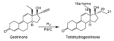 Synthese van THG uit gestrinone