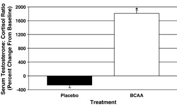 BCAA's plus glutamine verhogen testosteronspiegel in bodybuilders