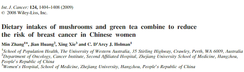 Samen verlagen paddenstoelen en groene thee de kans op borstkanker met een factor tien