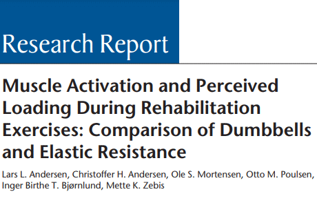 Schouders trainen met elastische band net zo effectief als met gewichten