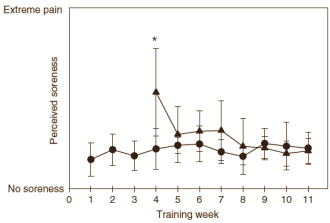 Er is een deukje gekomen in het adagium No pain, no gain. Bewegingswetenschappers van Northern Arizona University hebben aangetoond dat workouts die leiden tot spierpijn net zo effectief kunnen zijn als workouts die dat niet doen. Het onderzoek zegt alleen iets over krachtsporters die net zijn begonnen met trainen.