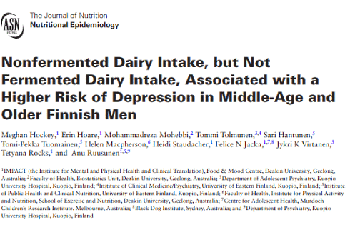 Melk misschien risicofactor voor depressie, yoghurt en kefir juist niet