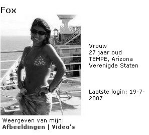 Fox, Vrouw, 27, dealt anabolen op MySpace