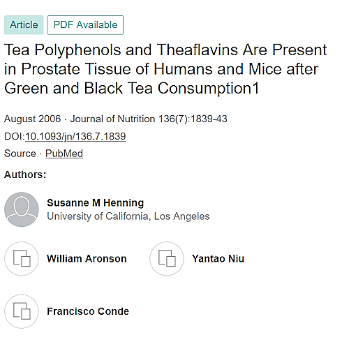 Zwarte thee misschien een betere beschermer van prostaat dan groene thee