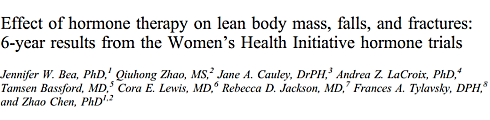 Vrouwen die op een natuurlijke of onnatuurlijke wijze in de menopauze zijn gekomen, en sterk en gespierd willen blijven, hebben alleen op korte termijn iets aan hormoontherapie. Onderzoekers van het Arizona Cancer Center volgden jarenlang ruim duizend vrouwen op hormoontherapie, en ontdekten dat synthetische vrouwelijke hormonen alleen de eerste drie jaar de spiermassa beschermen.