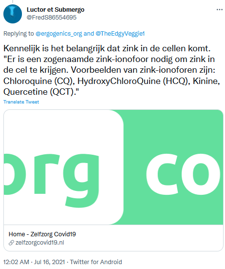 Quercetine laat zink beter beschermen tegen corona