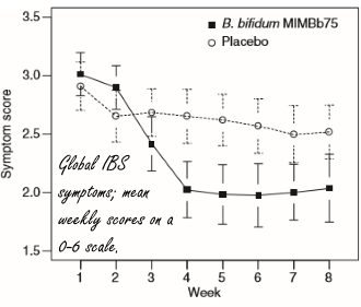 Probioticum Bifidobacterium bifidum MIMBb75 vermindert klachten bij IBS