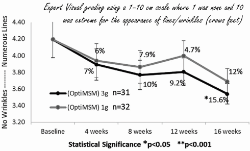 Een capsule MSM per dag vermindert rimpels in een paar maanden