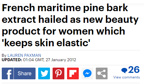 Pycnogenol verjongt de huid