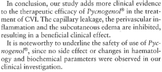 Zwakke bloedvaten, opgezwollen benen en Pycnogenol