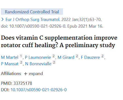 Deze dosis vitamine C versnelt de genezing van een gescheurde schouderpees