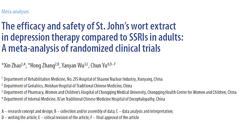 Bij behandeling depressie overtreft Sint Janskruid werking SSRIs